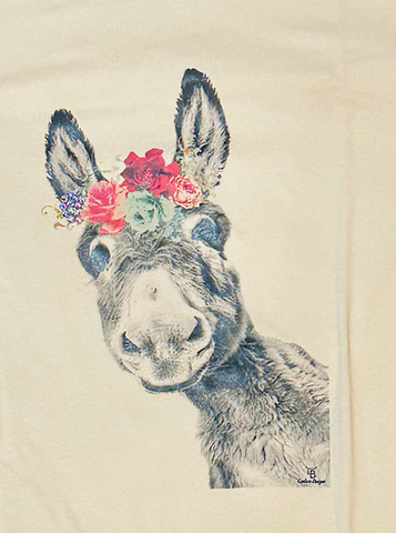 Pretty Donkey V-Neck Graphic T-Shirt