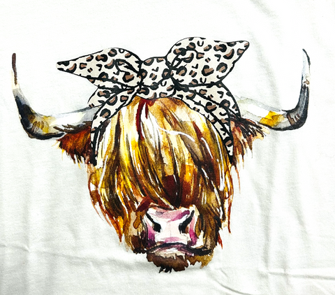 Highlander W/ Cheetah Hair Scarf Tee