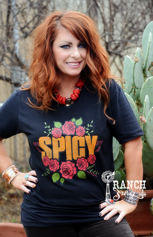 Spicy T-Shirt with Roses