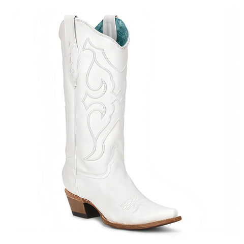 Corral White Embroidery Boot