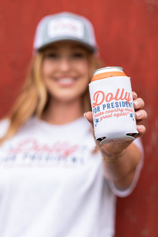 SOUTHERN FRIED DESIGN BARN - Dolly for President - Coozie