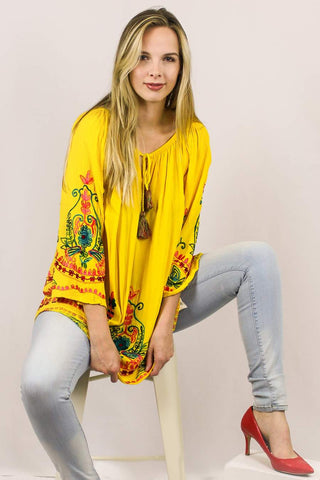 Flirty Fiesta Embroidered Tunic