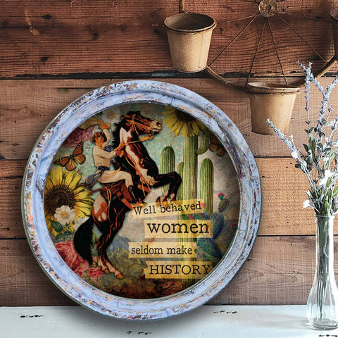 Well Behaved Women - Circle Artwork: Small - 14"