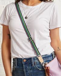 Slim Black Webbing Crossbody
