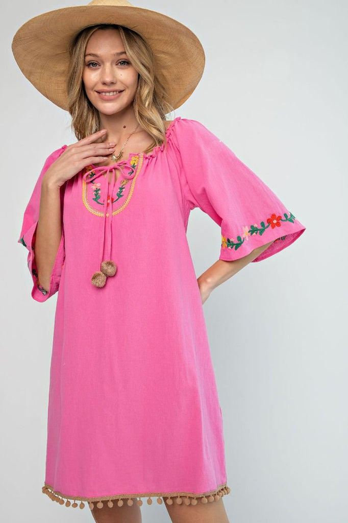 Embroidered Cotton Gauze Dress JJs Designs & Boutique Embroidered Cotton Gauze Dress JJs Designs & Boutique