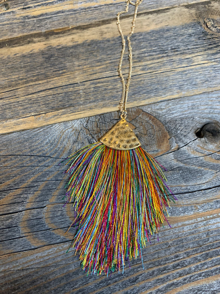 Thread Tassel Necklace