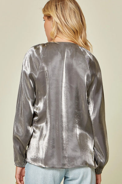Satin Aztec Top Reg/Plus