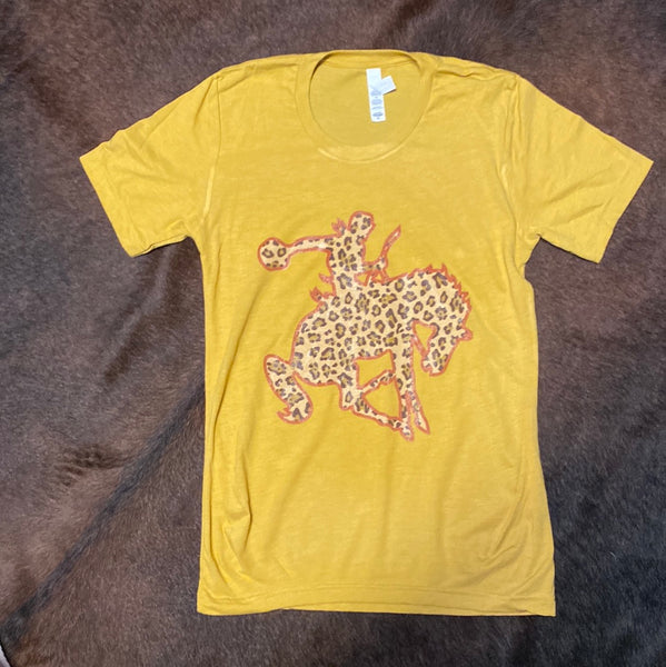 Bucking Bronc Animal Print  Outline iT-Shirt