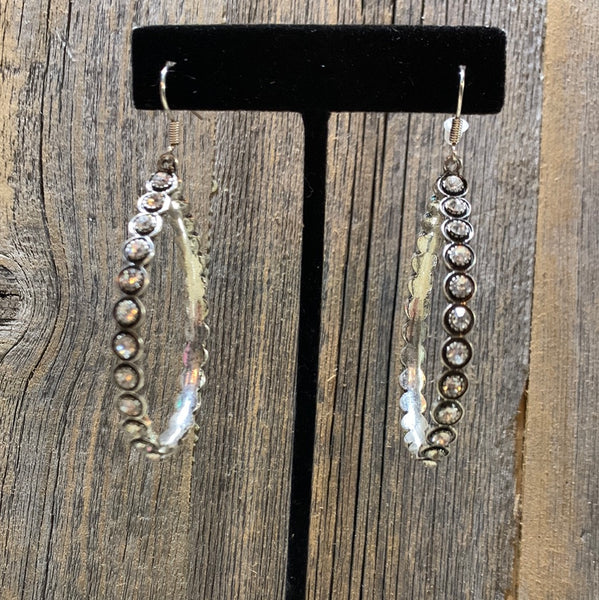 Rhinestone Hoop Earrings