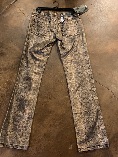 Petrol Snakeskin Jean