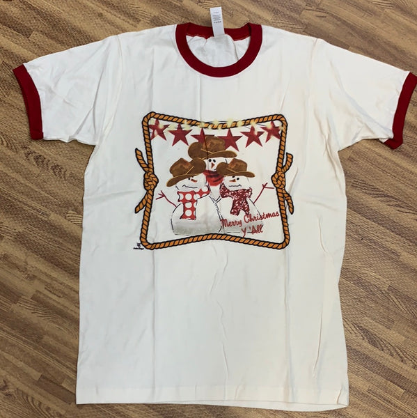 Snowman Cowboy T Shirt