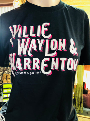 Willie, Waylon & Warrenton t shirt