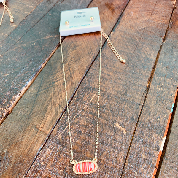 Serape Earring and Necklace Set