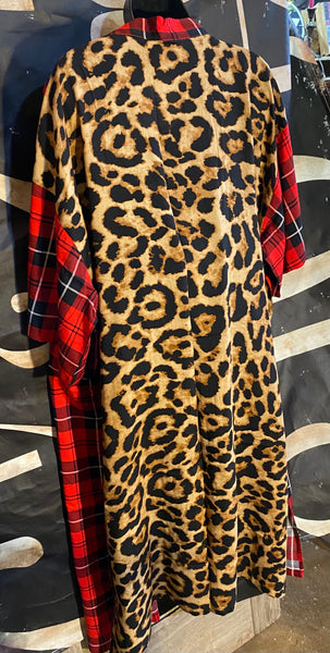 Sunshine & Rodeos Plaid & Cheetah Duster