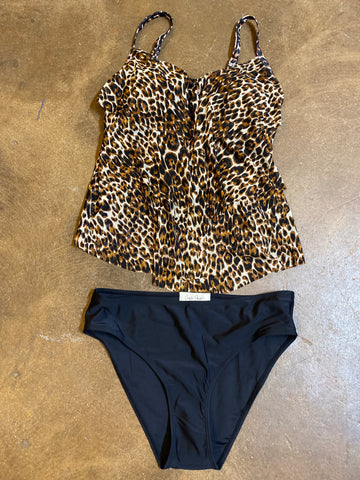 Cheetah Print Tankini Set