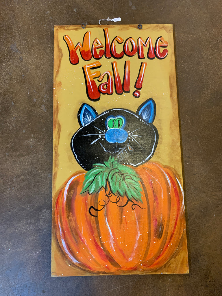“Welcome Fall” Handpainted Sign