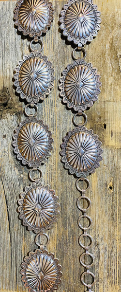 Silver Oval Concho Belt