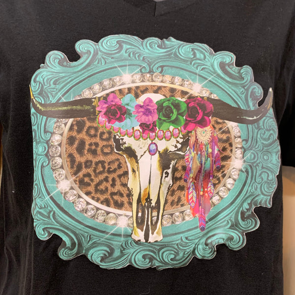 Rhinestone Steer T Shirt