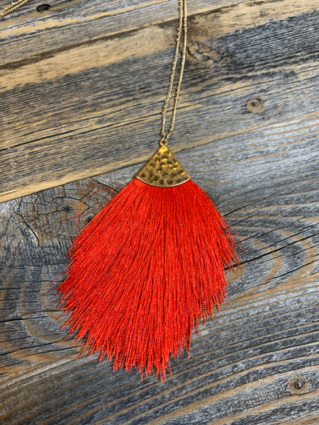 Thread Tassel Necklace