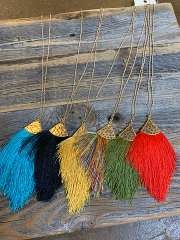 Thread Tassel Necklace