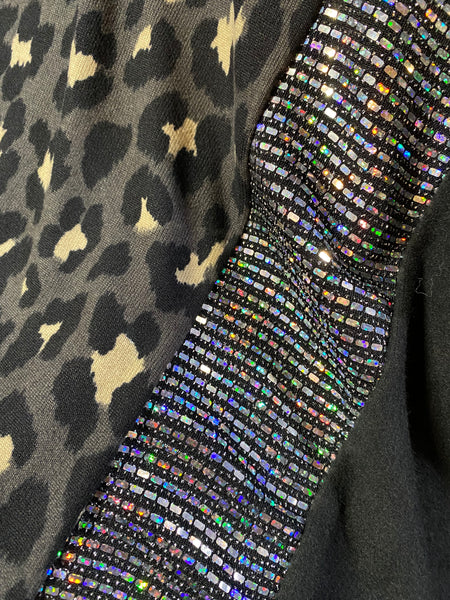 Vanilla Bay Cheetah w/ Bling Long Sleeve Top