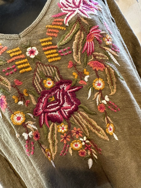 Caite Floral Embroidered Tunic