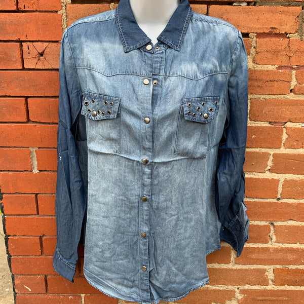 Studded Pocket Denim