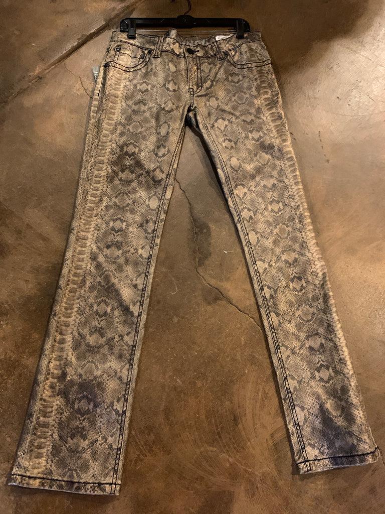 Petrol Snakeskin Jean
