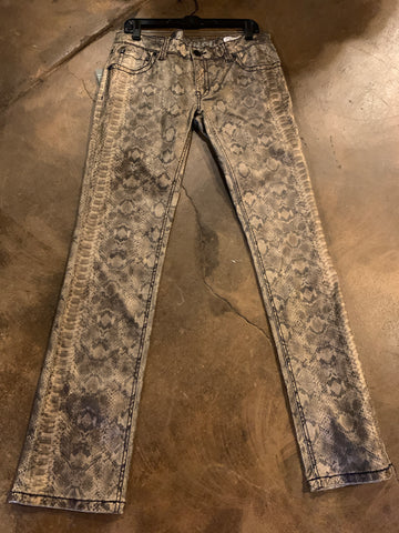 Petrol Snakeskin Jean