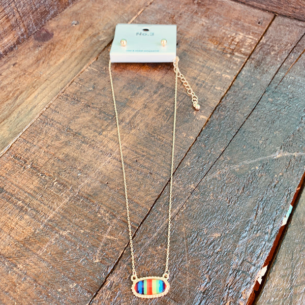 Serape Earring and Necklace Set