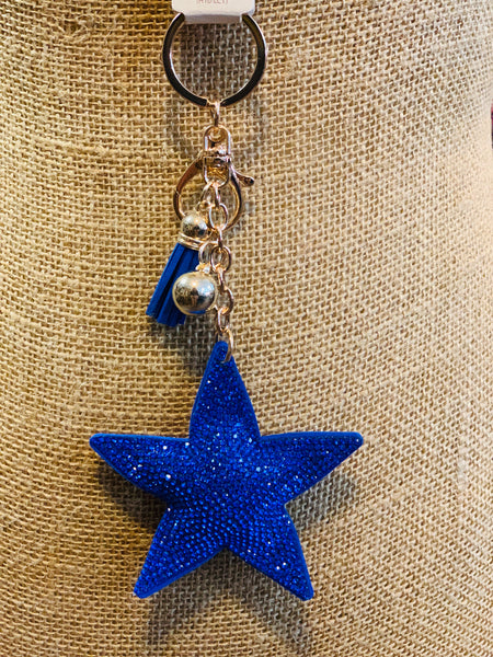 BLUE STAR KEYCHAIN