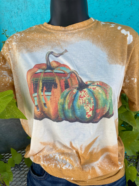 Mustard Bleached Pumpkin T Shirt