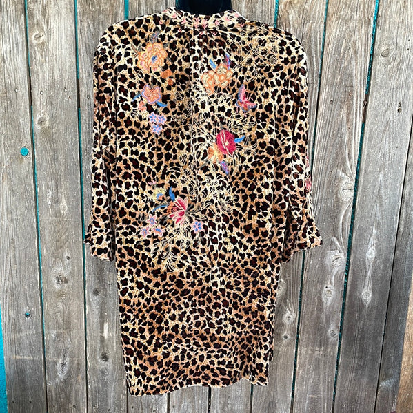 Adore Cheetah Embroidered Tunic