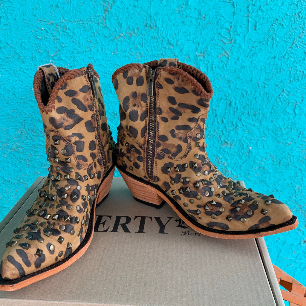 Liberty black sale cheetah booties