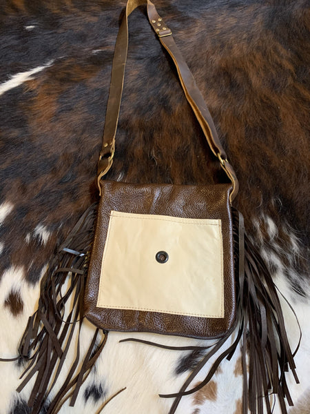 Leather Flap Cross-Body Purse