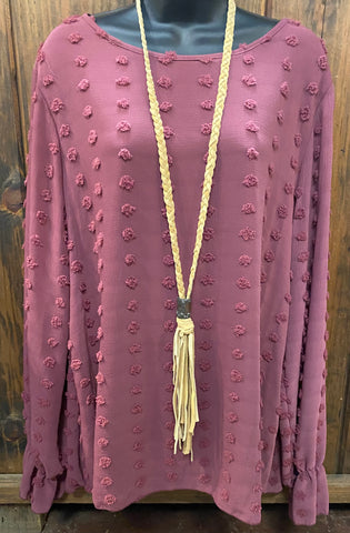 Dark Rose Mauve Plus Top