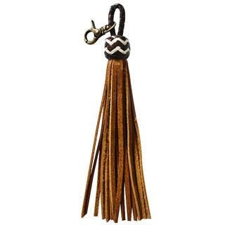 Leather Tassel Key Chain