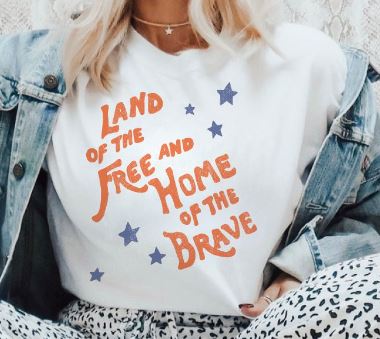 LAND OF THE FREE HOME OF THE BRAVE T SHIRT