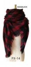 Black/Red Plaid Scarf