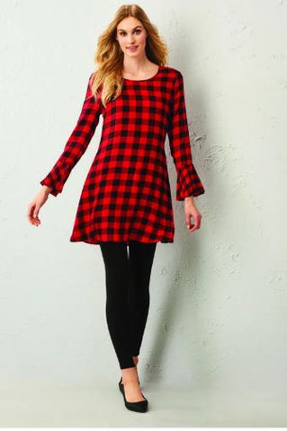 Red and Black Plaid Faith Dress