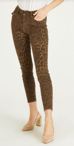 Shadow Leopard High Rise Ankle Jean