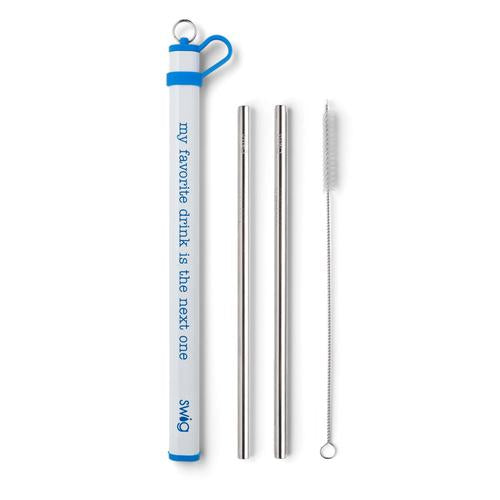Double Stainless Steel Straws - 5 colors