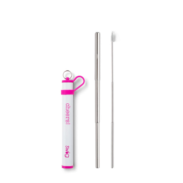 Telescopic Stainless Steel Straw Set -5 colors
