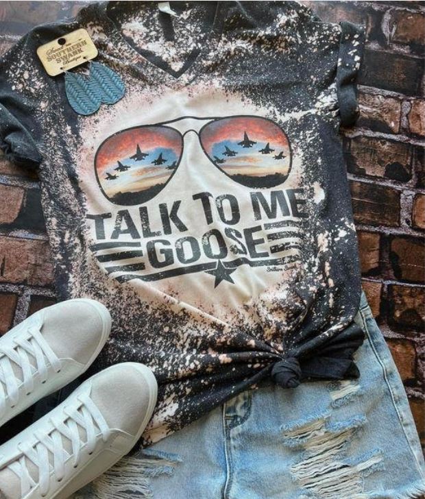 Talk To Me Goose V-Neck Tee