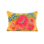 Karma Living~Crochet floral stunning velvet pillow