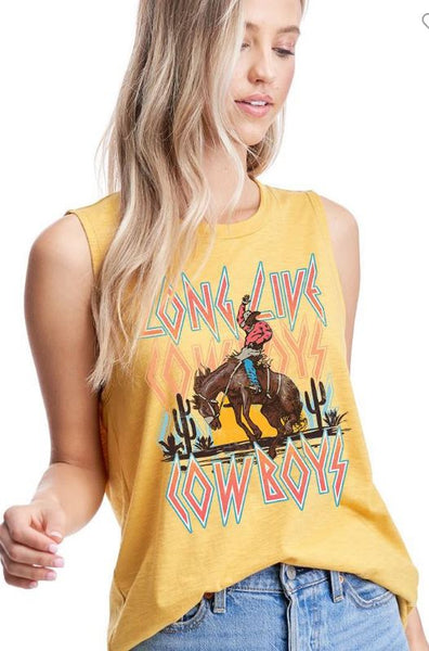 LONG LIVE COWBOYS GRAPHIC TANK - (2 COLORS)