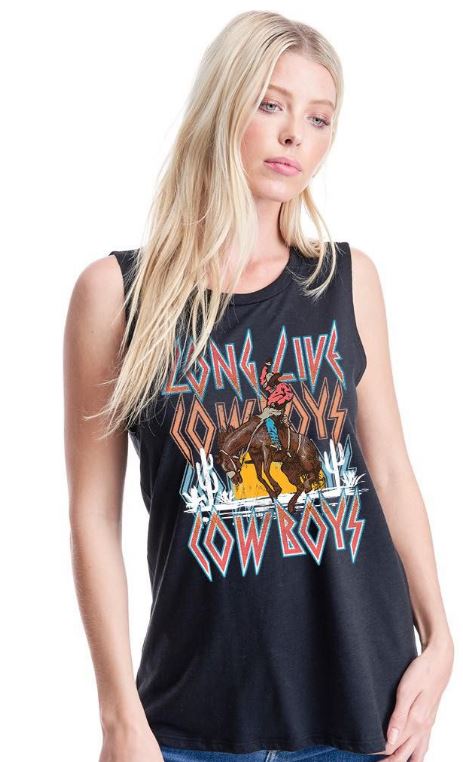 LONG LIVE COWBOYS GRAPHIC TANK - (2 COLORS) – JJs Designs & Boutique