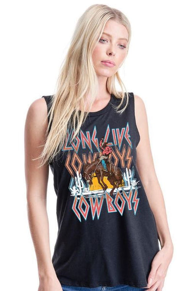 LONG LIVE COWBOYS GRAPHIC TANK - (2 COLORS)